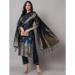 Picture of Cotton & Silk Dark Slate Grey Readymade Salwar Kameez