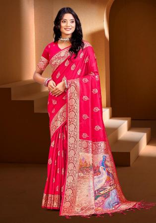 Picture of Bewitching Silk Light Pink Saree