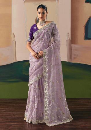 Picture of Classy Organza Rosy Brown Saree