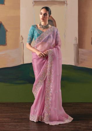 Picture of Sublime Organza Rosy Brown Saree