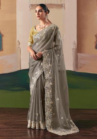 Picture of Appealing Organza Dim Gray Saree