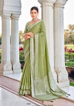 Picture of Nice Georgette Dark Khaki Saree