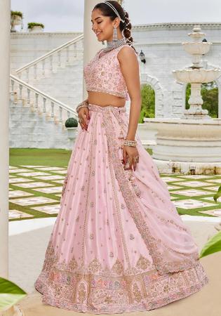 Picture of Taking Silk Rosy Brown Lehenga Choli