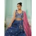 Picture of Exquisite Silk Dark Slate Blue Lehenga Choli