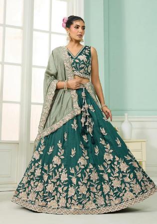 Picture of Magnificent Silk Midnight Blue Lehenga Choli