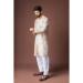Picture of Well Formed Linen Off White Kurtas