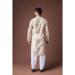 Picture of Well Formed Linen Off White Kurtas