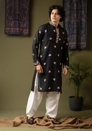 Picture of Pretty Silk Black Kurtas