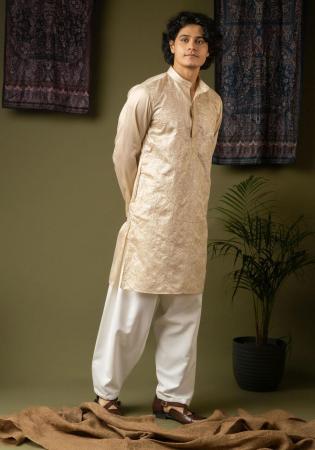 Picture of Charming Silk Tan Kurtas