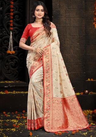 Picture of Beauteous Silk Tan Saree