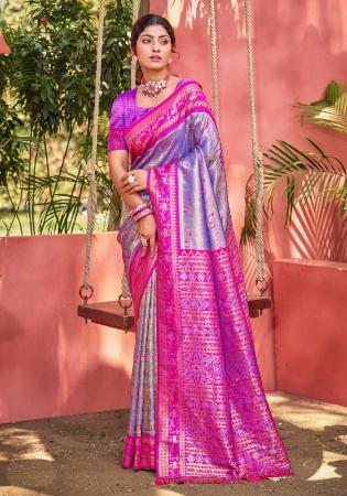 Picture of Fascinating Silk Medium Purple Saree