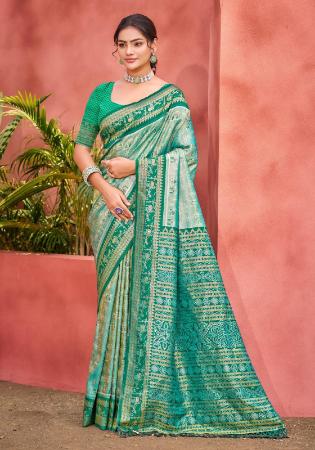 Picture of Enticing Silk Light Sea Green Saree