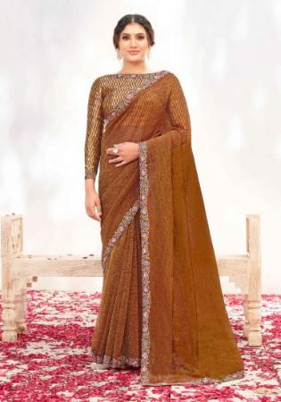 Picture of Fascinating Crepe & Georgette & Satin,Silk Sienna Saree