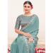 Picture of Crepe & Georgette & Satin,Silk Cadet Blue Saree