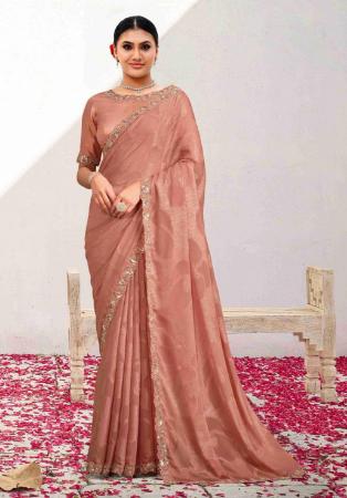 Picture of Crepe & Georgette & Satin,Silk Indian Red Saree