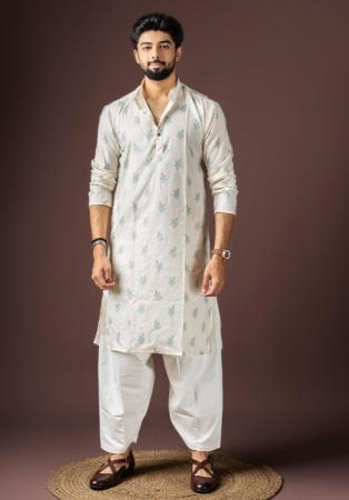 Picture of Comely Cotton Off White Kurtas