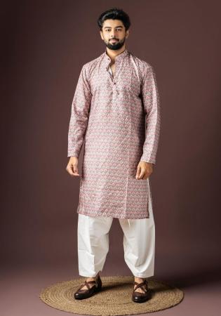 Picture of Charming Cotton Rosy Brown Kurtas