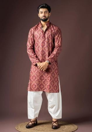 Picture of Fine Cotton Maroon Kurtas