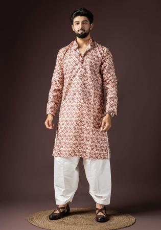 Picture of Superb Cotton Rosy Brown Kurtas