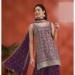 Picture of Sightly Georgette Purple Straight Cut Salwar Kameez