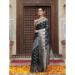 Picture of Excellent Silk Dark Slate Grey Saree