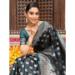 Picture of Excellent Silk Dark Slate Grey Saree