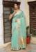 Picture of Statuesque Cotton Dark Sea Green Saree