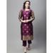 Picture of Cotton & Silk Purple Readymade Salwar Kameez