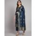 Picture of Cotton & Silk Navy Blue Readymade Salwar Kameez