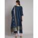 Picture of Cotton & Silk Navy Blue Readymade Salwar Kameez