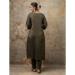 Picture of Silk Dark Olive Green Readymade Salwar Kameez