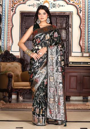 Picture of Sightly Silk Sea Green Saree