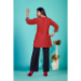 Picture of Nice Cotton Indian Red Kurtis & Tunic