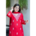 Picture of Georgette & Silk Crimson Readymade Salwar Kameez