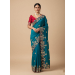 Picture of Elegant Chiffon Teal Saree