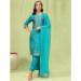 Picture of Cotton & Silk Steel Blue Readymade Salwar Kameez
