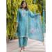 Picture of Silk Medium Turquoise Readymade Salwar Kameez