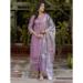 Picture of Fine Silk Plum Readymade Salwar Kameez