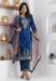 Picture of Superb Chiffon Navy Blue Readymade Salwar Kameez