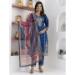 Picture of Superb Chiffon Navy Blue Readymade Salwar Kameez