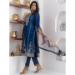 Picture of Superb Chiffon Navy Blue Readymade Salwar Kameez