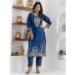 Picture of Superb Chiffon Navy Blue Readymade Salwar Kameez