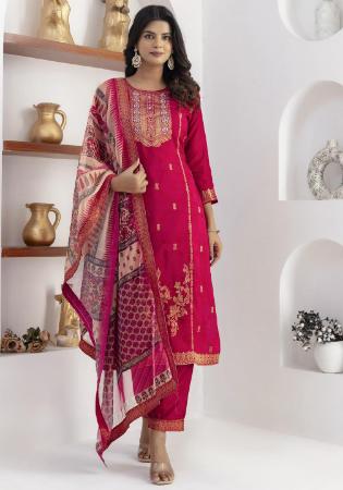 Picture of Beautiful Chiffon Light Pink Readymade Salwar Kameez