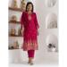 Picture of Excellent Chiffon Pink Readymade Salwar Kameez