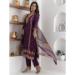 Picture of Statuesque Chiffon Purple Readymade Salwar Kameez