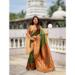 Picture of Exquisite Silk Dark Olive Green Saree