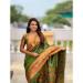 Picture of Exquisite Silk Dark Olive Green Saree