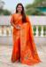 Picture of Alluring Silk Orange Red Saree