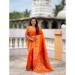 Picture of Alluring Silk Orange Red Saree