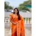 Picture of Alluring Silk Orange Red Saree